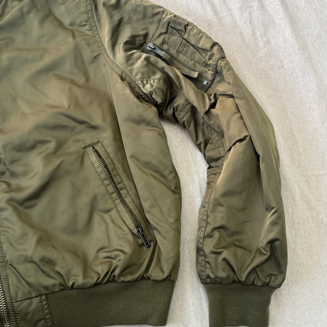 Gap 갭 우먼 카키 항공점퍼 M 상품이미지3