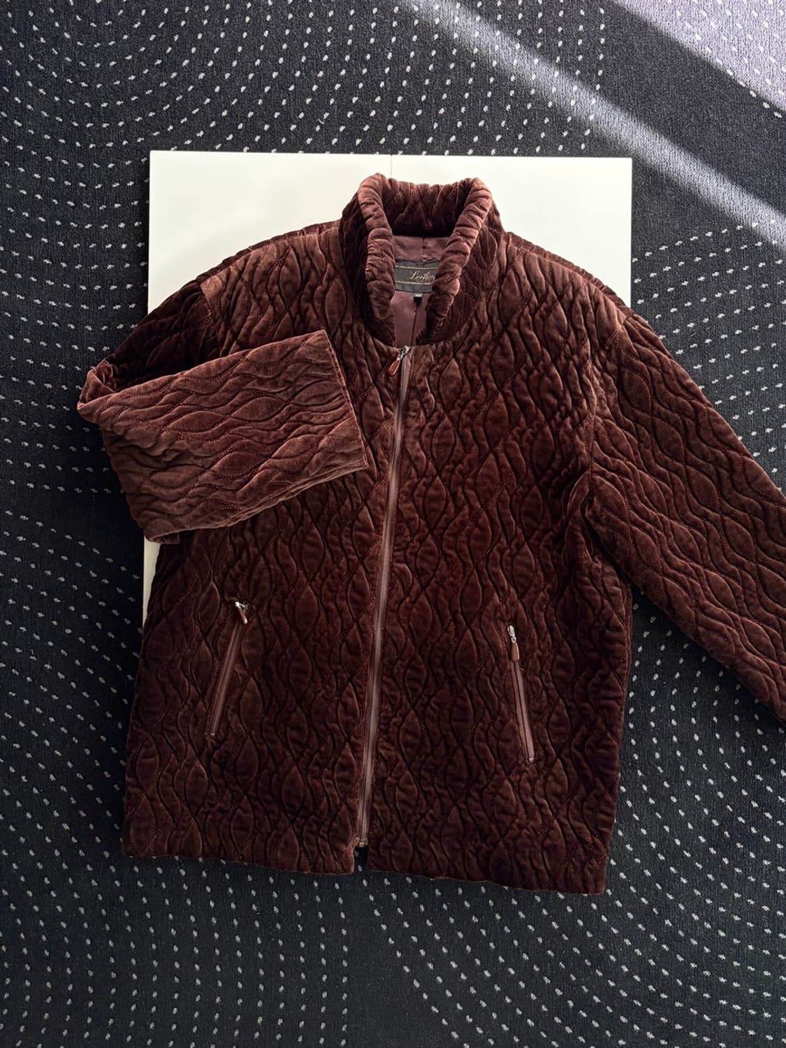 velour quilting zip-up jumper 상품이미지7