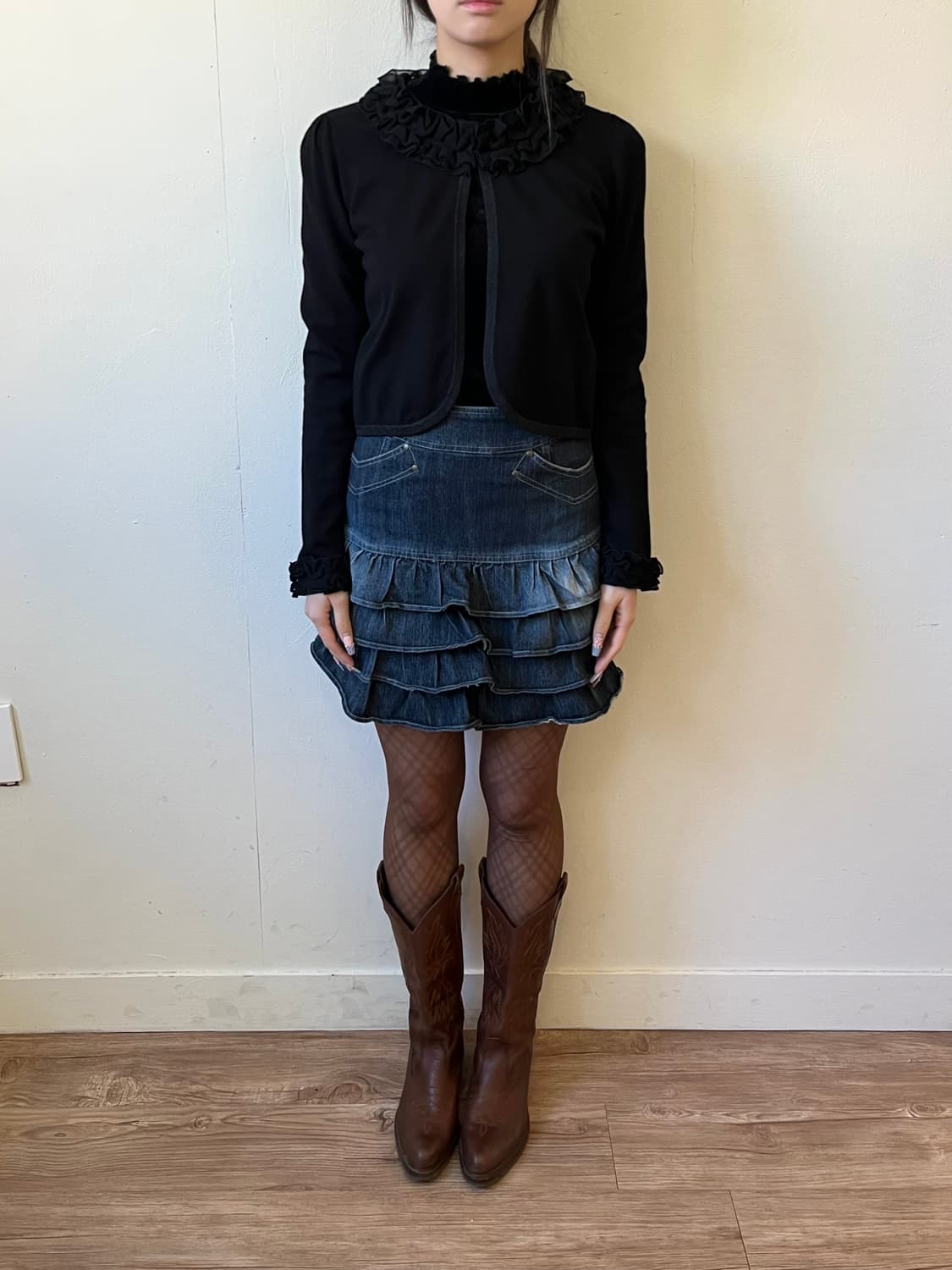 L’EST ROSE 데님 미니스커트 상품이미지7