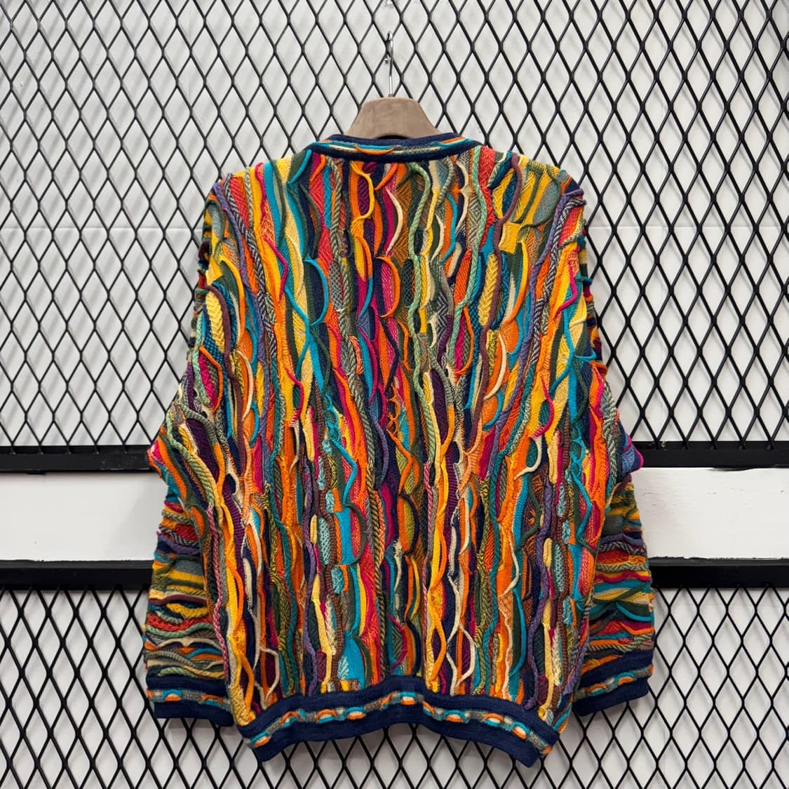 림노스 케이블 니트 하이톤 멀티컬러 포인트 울 가디건 상품이미지2