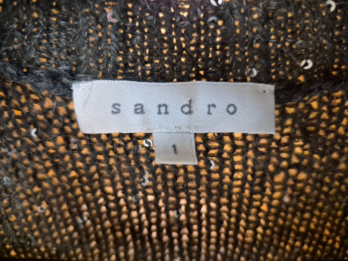 SANDRO SEQUIN GLITTER LOOSE-FIT KNIT
TEE 상품이미지3