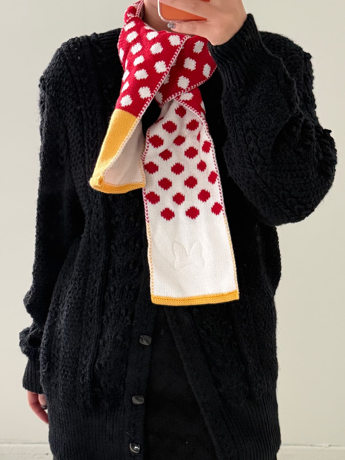 디즈니 미니마우스 도트 머플러 상품이미지2