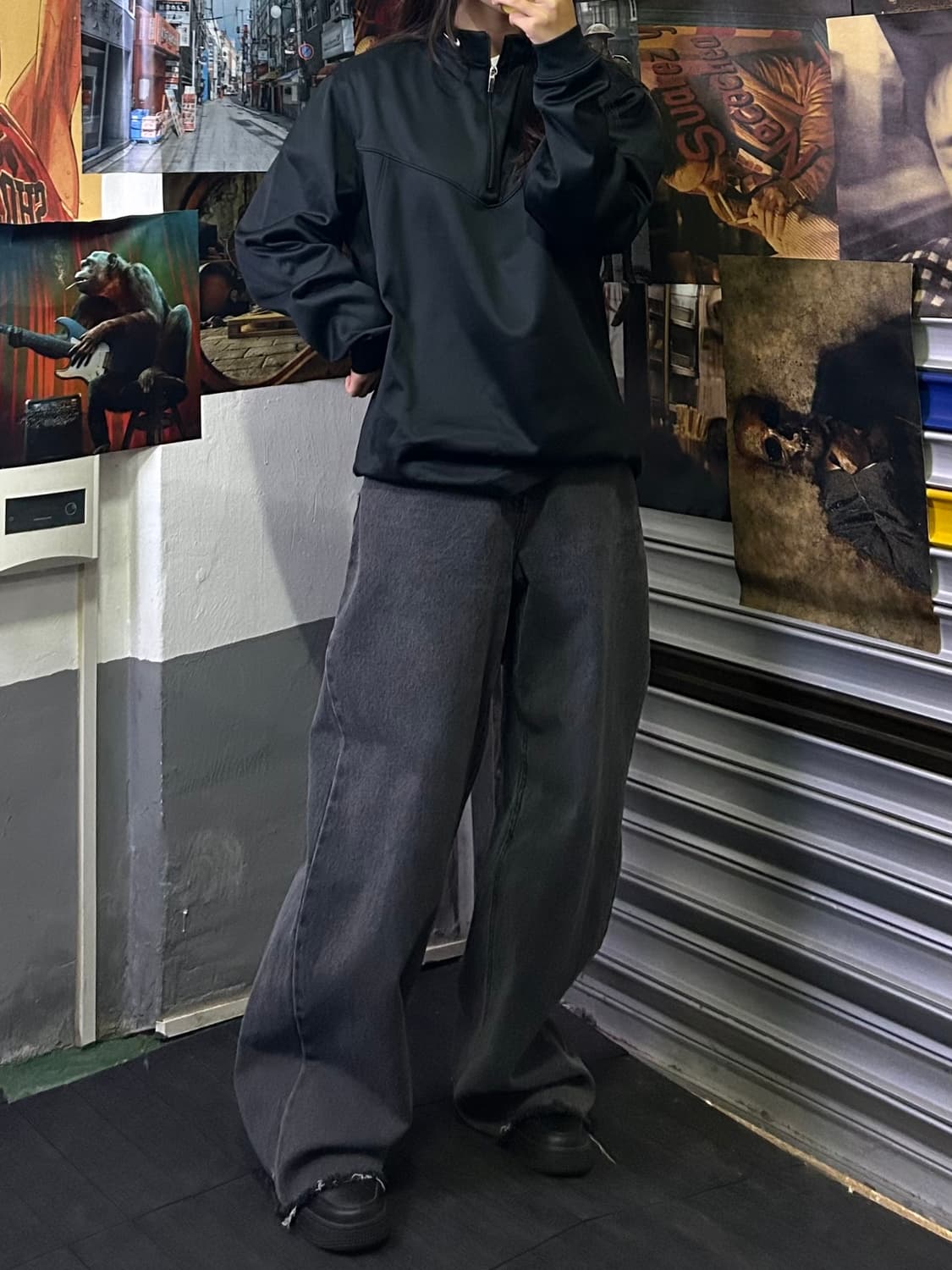 나이키 골프 블랙 반목 반집업 져지 M 상품이미지2