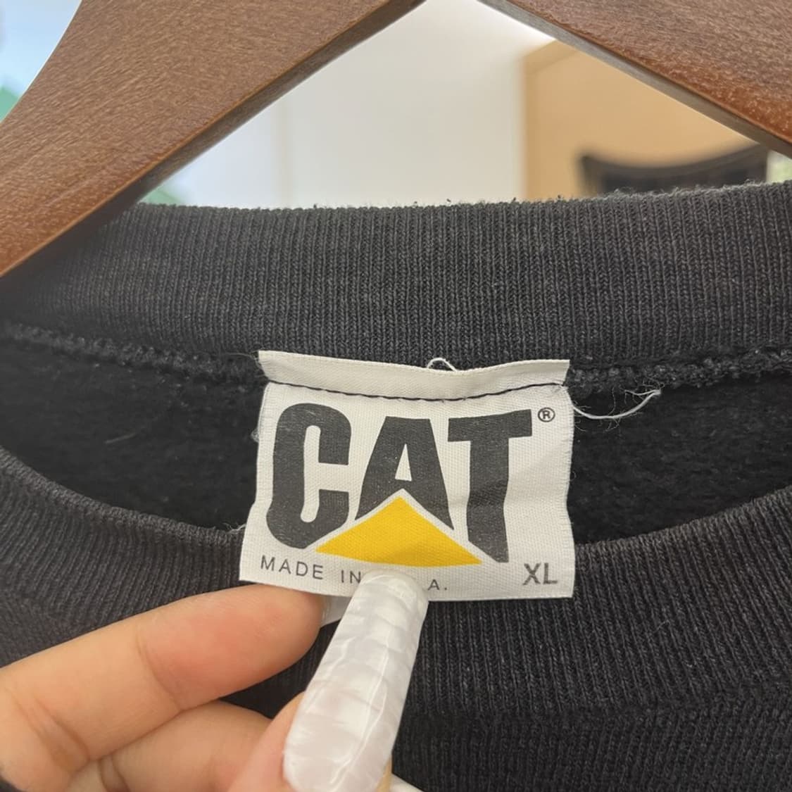 CAT 빈티지 90s 올드스쿨 빅로고 오버핏 맨투맨 XL C10922 상품이미지5