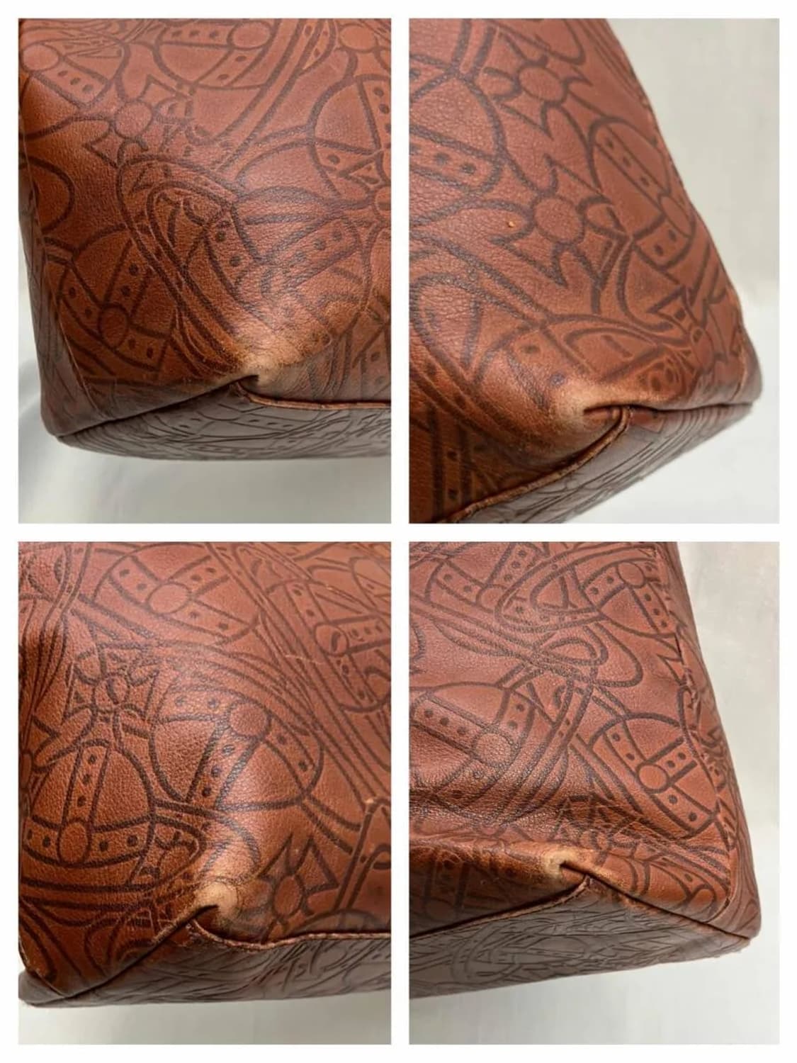 비비안 웨스트우드 로고 패턴 가죽 토트백 상품이미지8