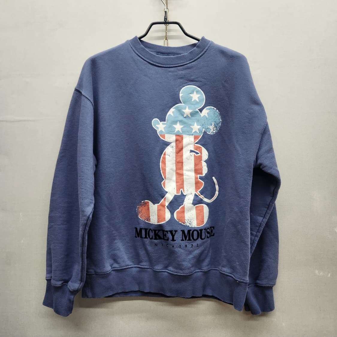 자라x디즈니 성조기 미키마우스 빈티지 맨투맨 M 상품이미지1