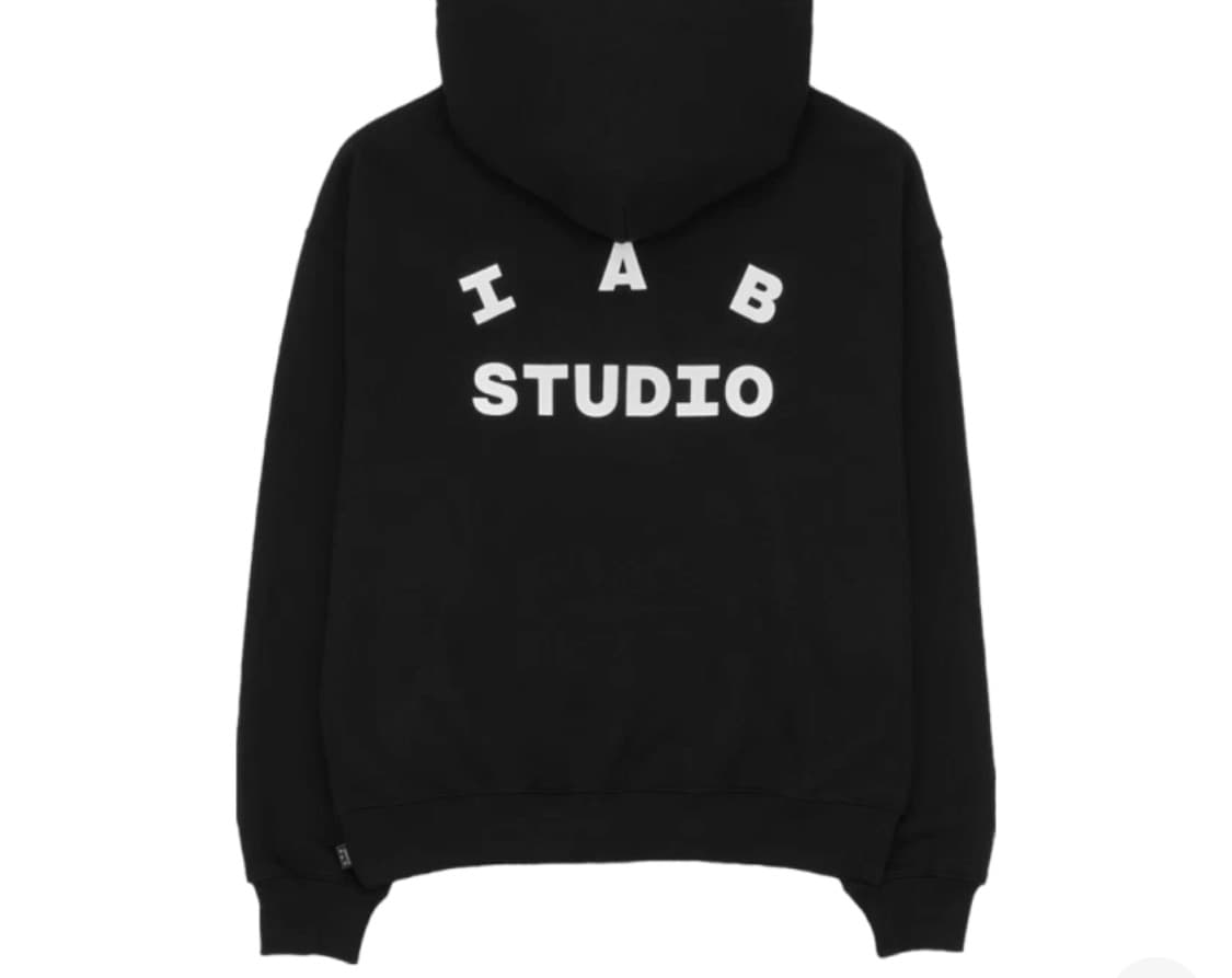 XXL , 미시착 새상품) 아이앱 스튜디오 후드티셔츠 블랙  상품이미지1