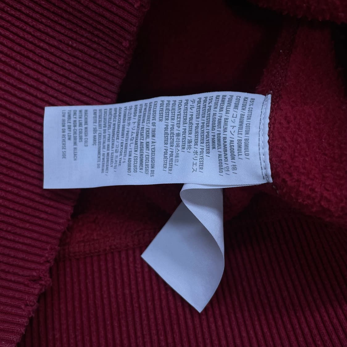 아베크롬비 사이드라인 후드집업 레드버건디 상품이미지5