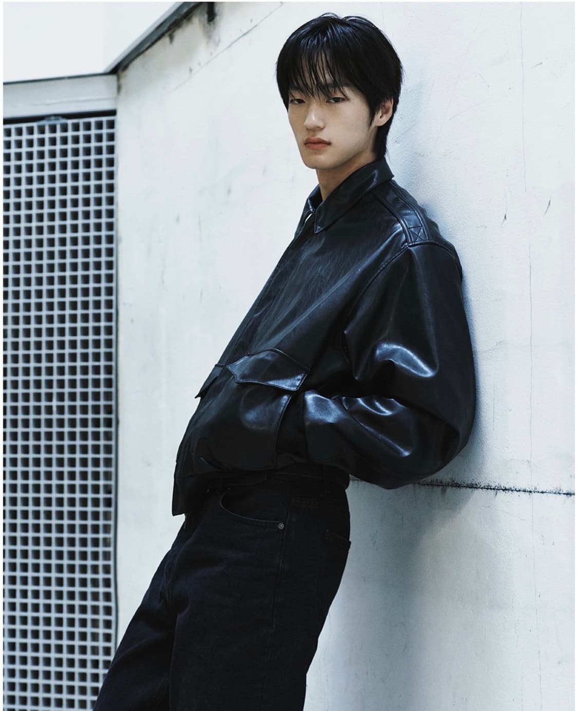 Branded fake leather A-2 jacket 상품이미지1