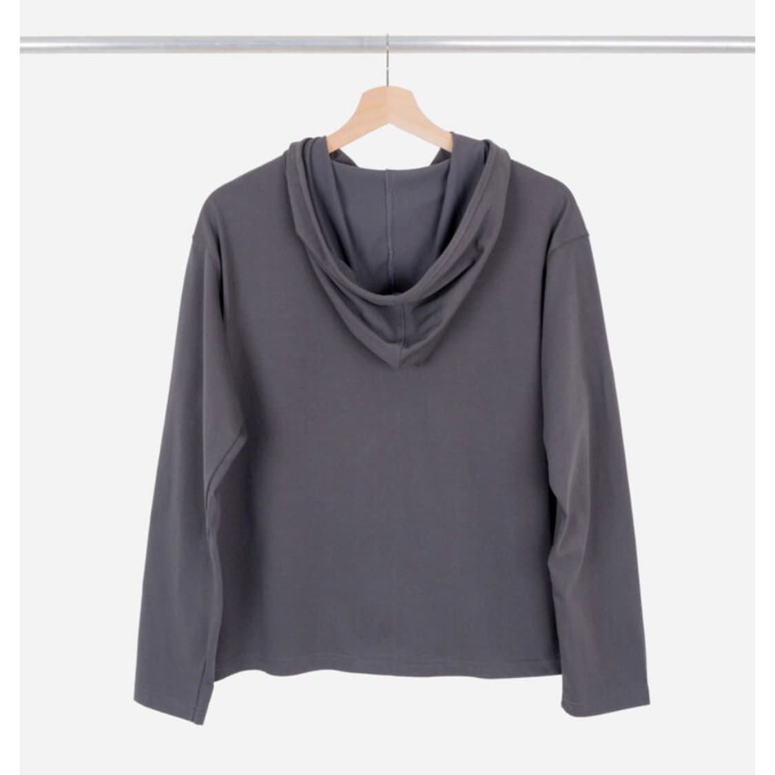 suah Long Sleeve Hoodie Zipup / Charcoal 상품이미지3