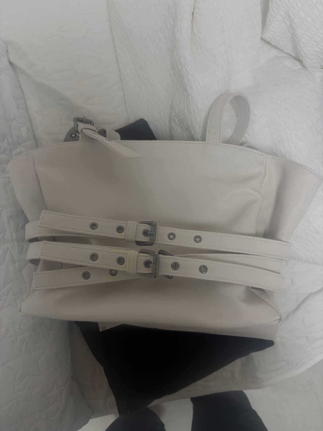 세이모온도 trio belt corset bag M nappa ivory 상품이미지1