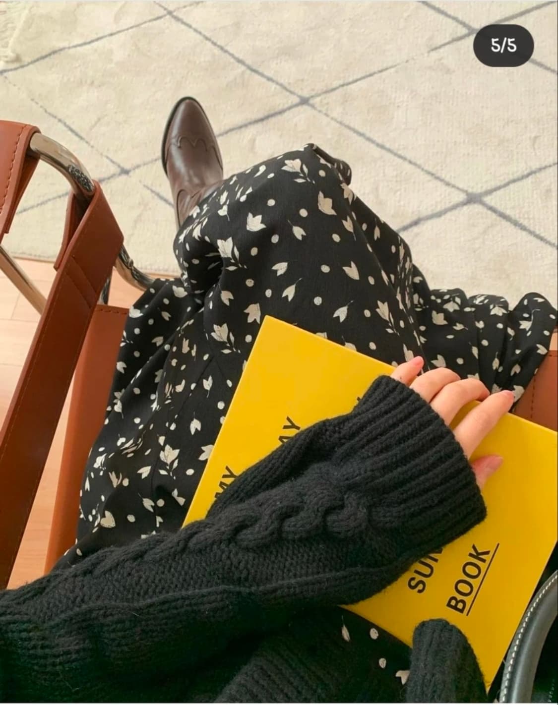 [새상품] 튤립 잔꽃 플레어 스커트 상품이미지3