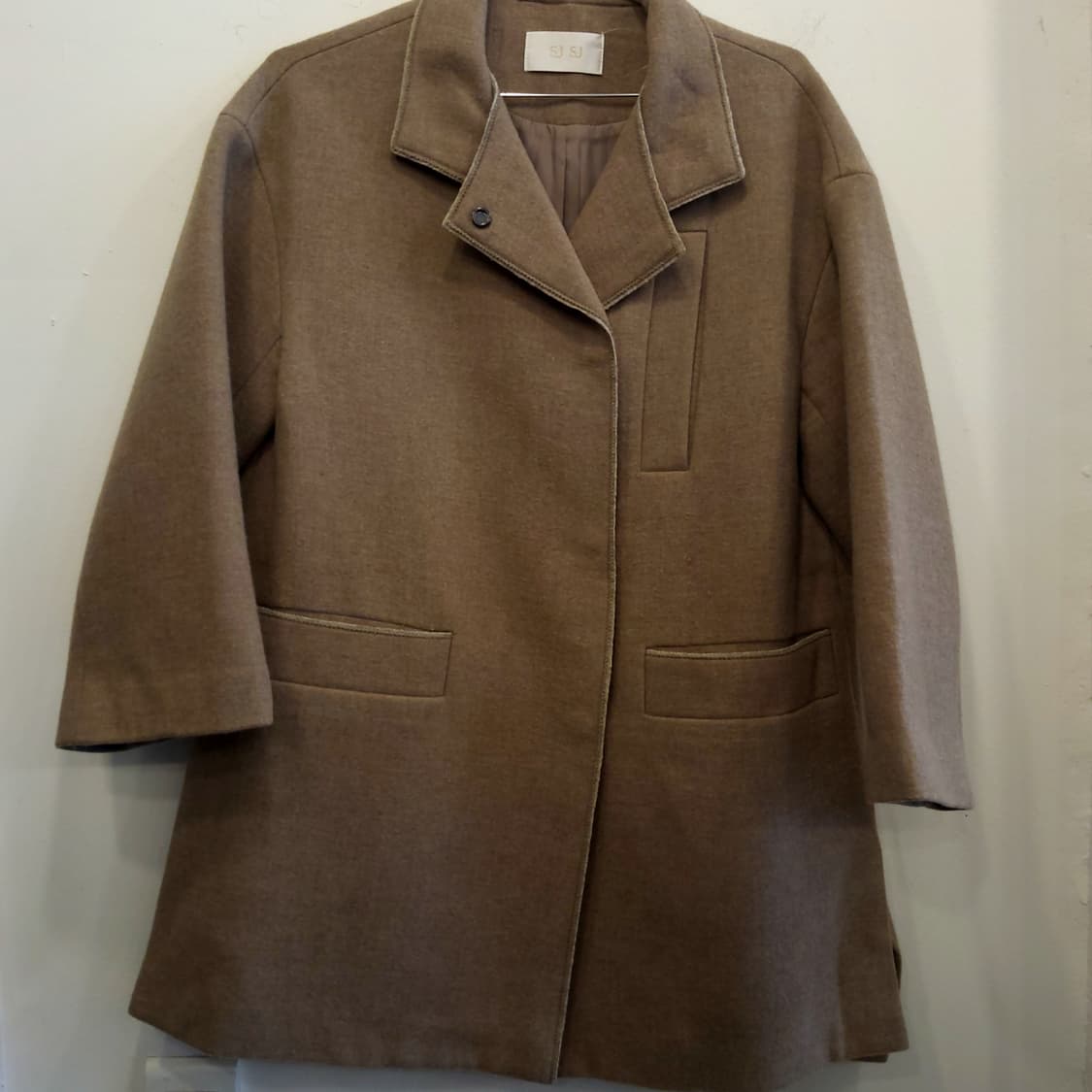 SJSJ 베이지 울 코트 상품이미지2