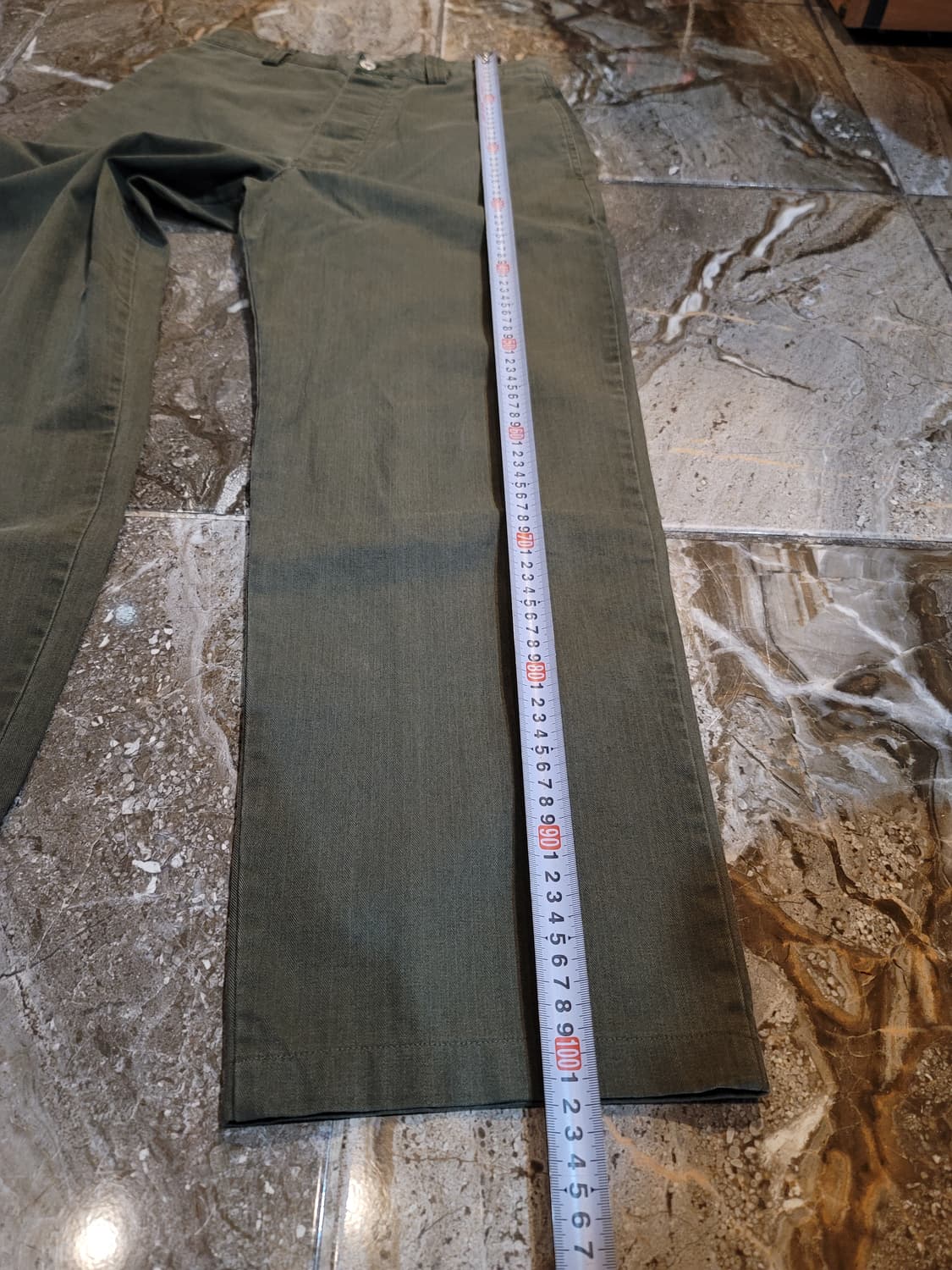 나이젤카본 헤링본 와이드 팬츠(올리브) 상품이미지9