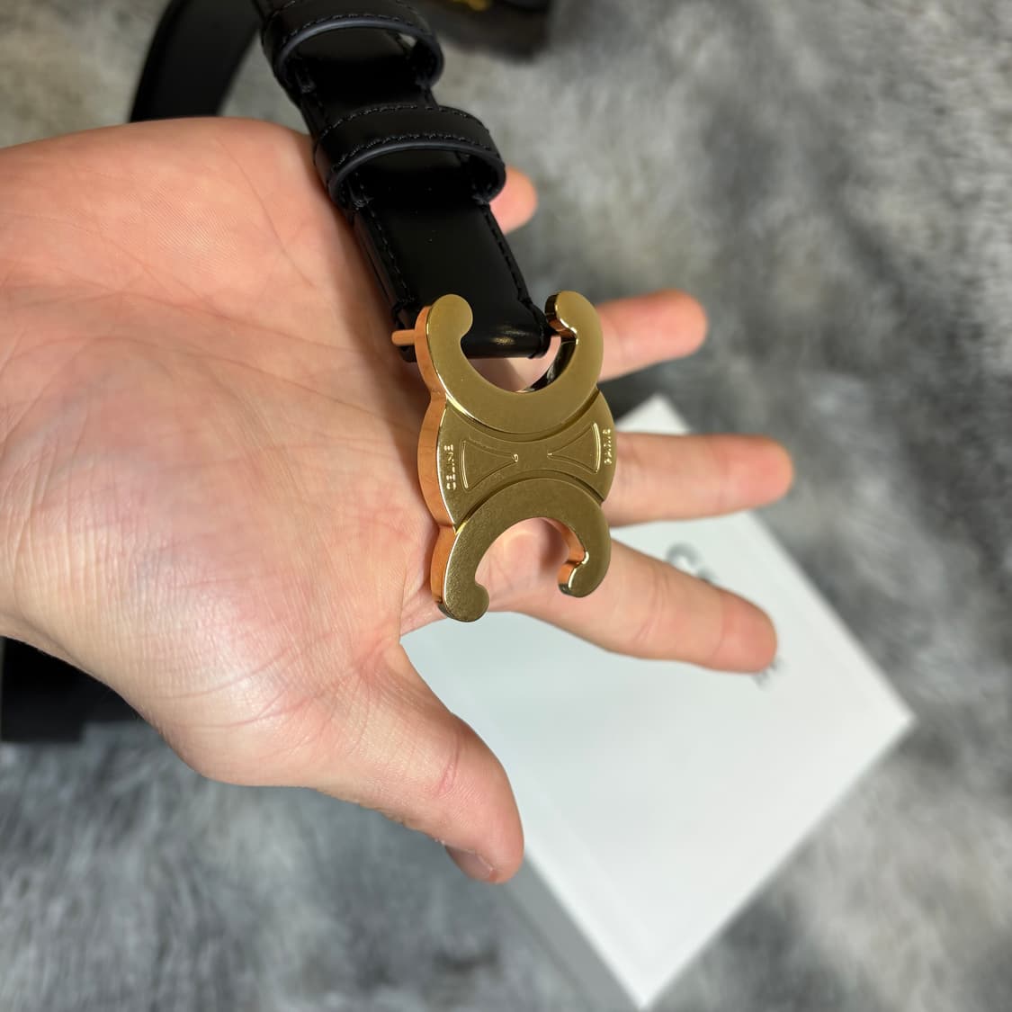 셀린느 트리옹프 벨트 뉴미듐 금장 80사이즈 상품이미지3