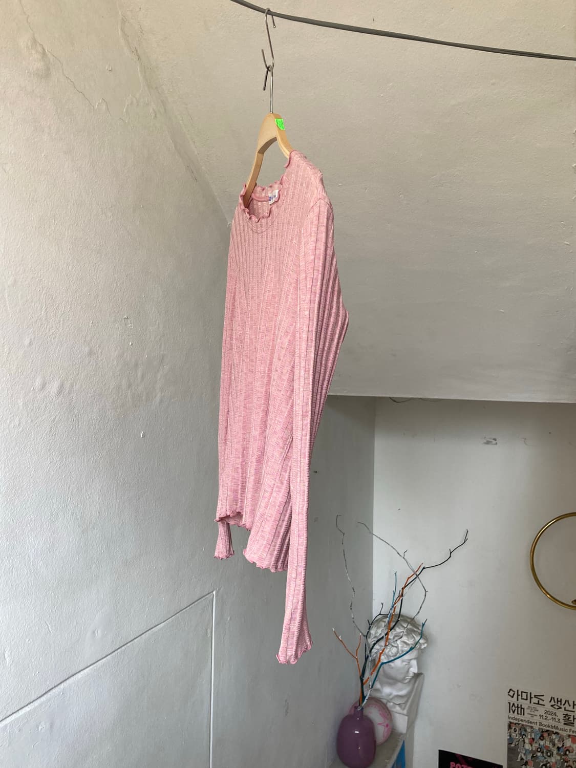 베이직 롱슬리브 레이어드 레이스 탑 상품이미지4