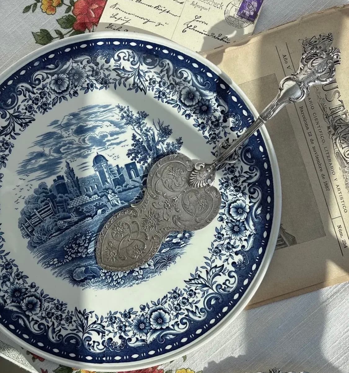 앤틱 실버플레이트 쉘 케이크 서버 상품이미지1