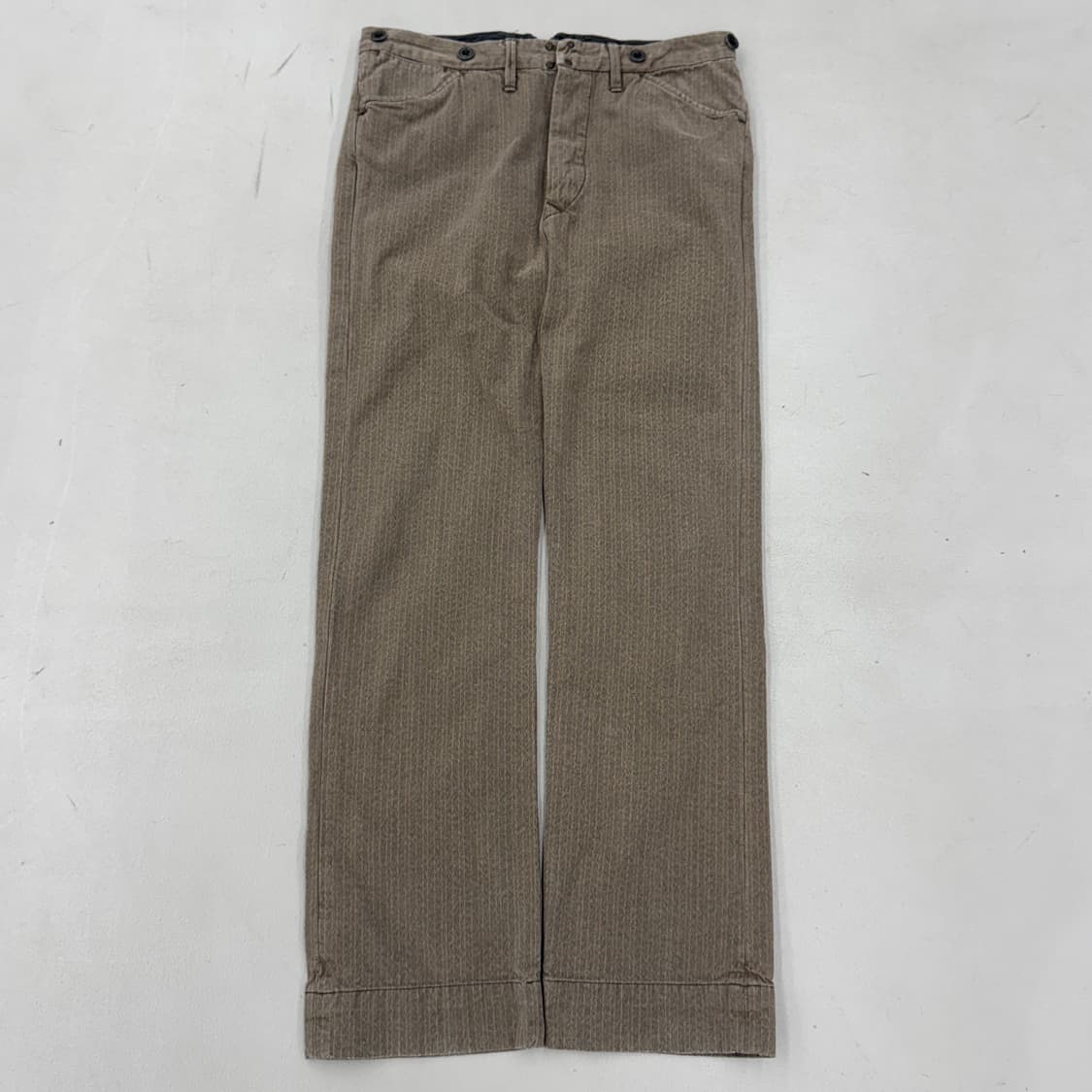 RRL 더블알엘 스트라이프 스트레이트 코튼 팬츠 상품이미지2