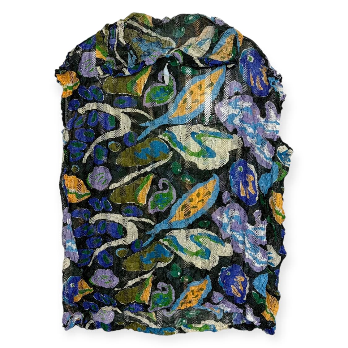 이세이미야케 패턴 슬리브리스 나시 민소매 티셔츠 상품이미지1