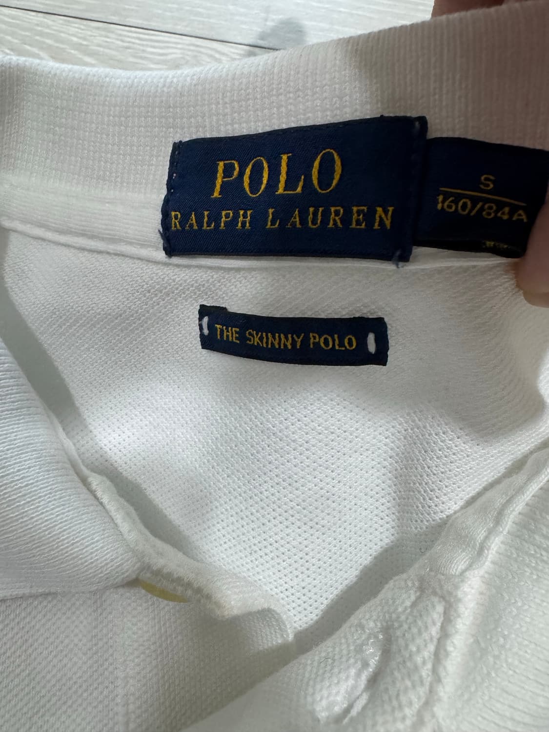 폴로 랄프로렌 화이트 스키니핏 카라티  상품이미지4