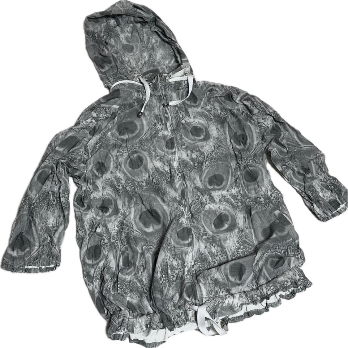 일본 빈티지 피콕패턴 얇은 자켓 상품이미지1