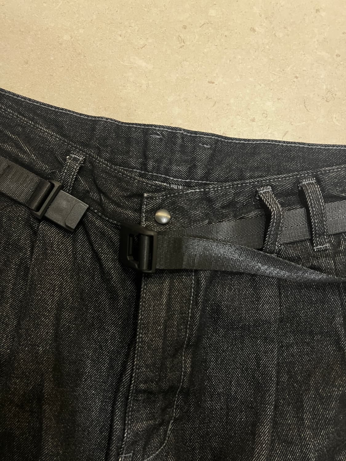 모이프 와이드 벨티드 데님 인디고 2사이즈 상품이미지5