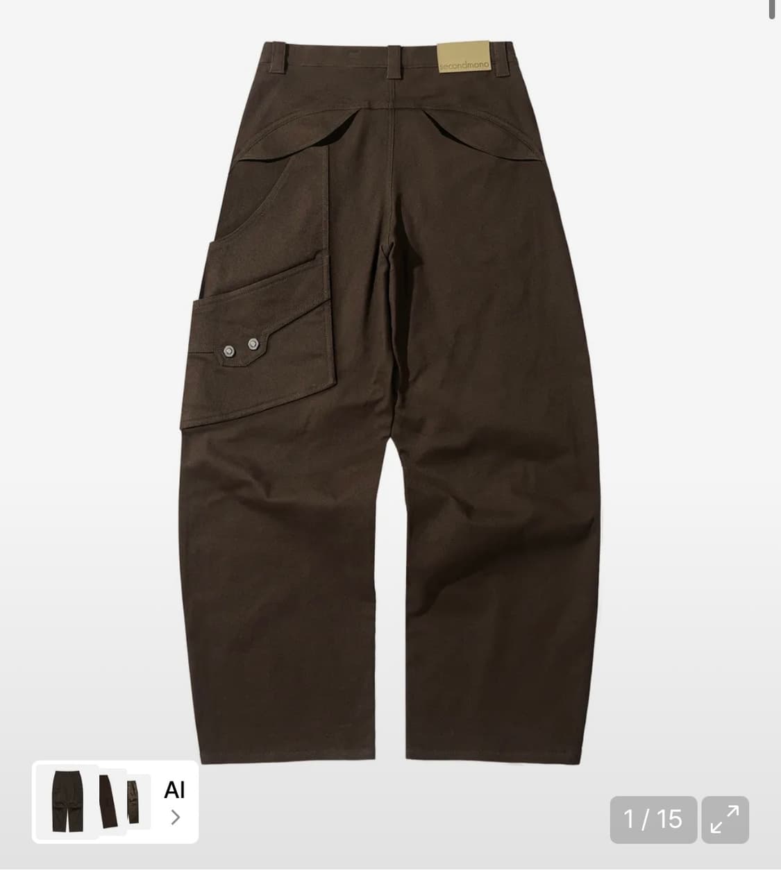 세컨모놀로그 코튼 워크 팬츠 바지Cotton Bolt Work Pants 상품이미지1