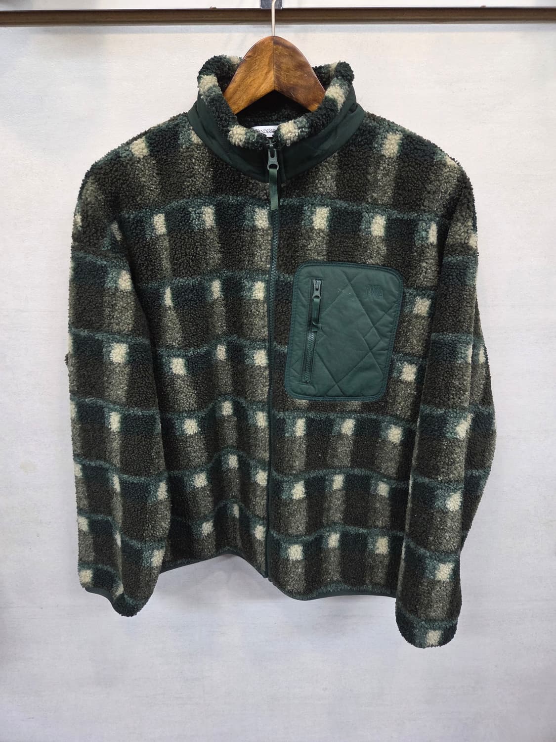 유니클로 jw 앤더슨 윈드블럭 체크 플리스 자켓 L 상품이미지1