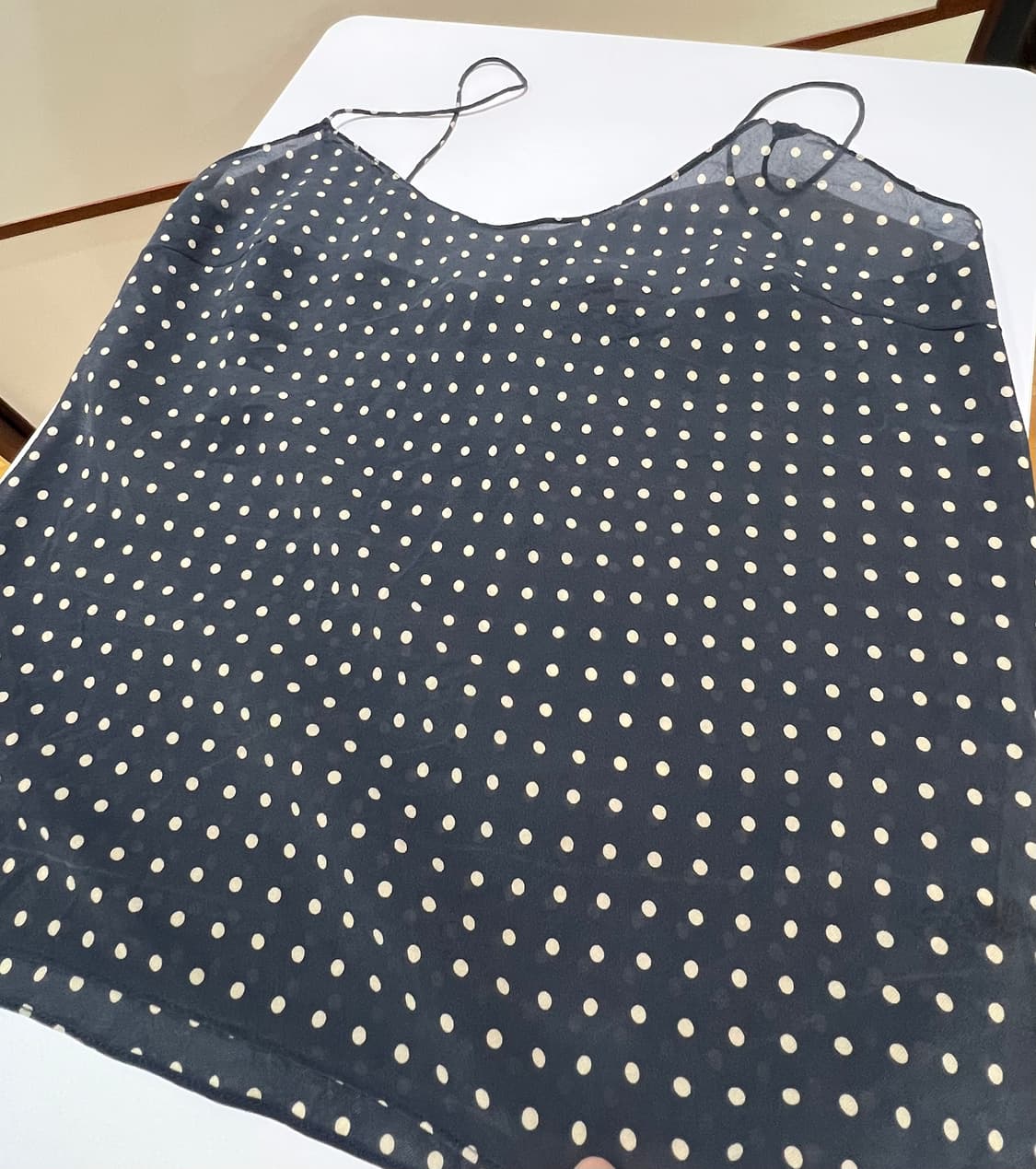 DKNY 100% 실크 도트 캐미솔 상품이미지3