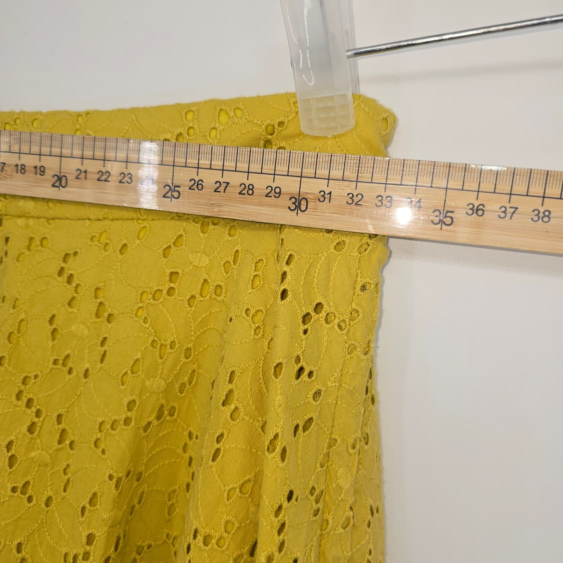 빈티지 레이스 롱스커트 옐로우 밴딩 스커트 여성 데이트룩 상품이미지4