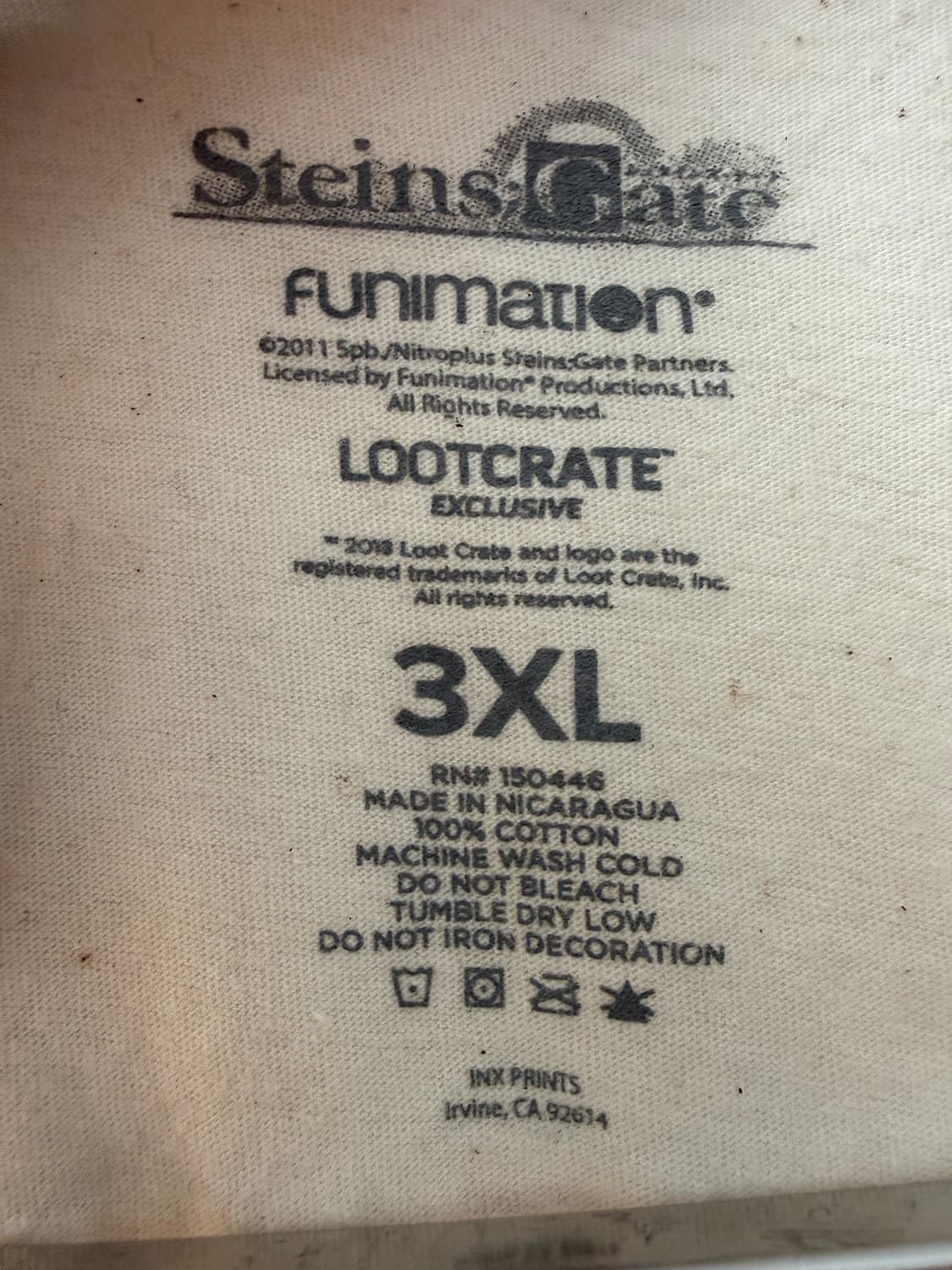슈타인즈 게이트(Steins;Gate) 그래픽 티셔츠 3xl 상품이미지3