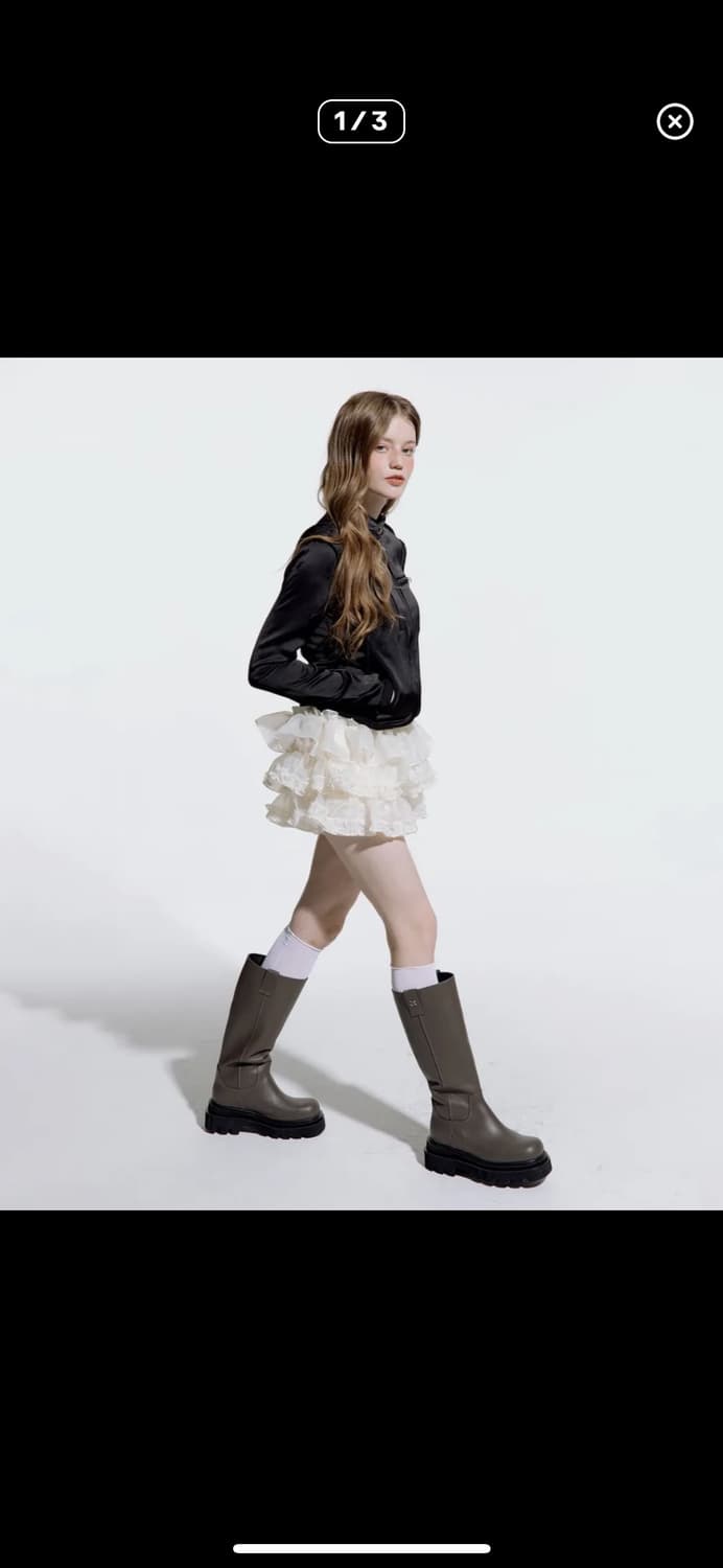 러프넥 튜튜 스커트 상품이미지5