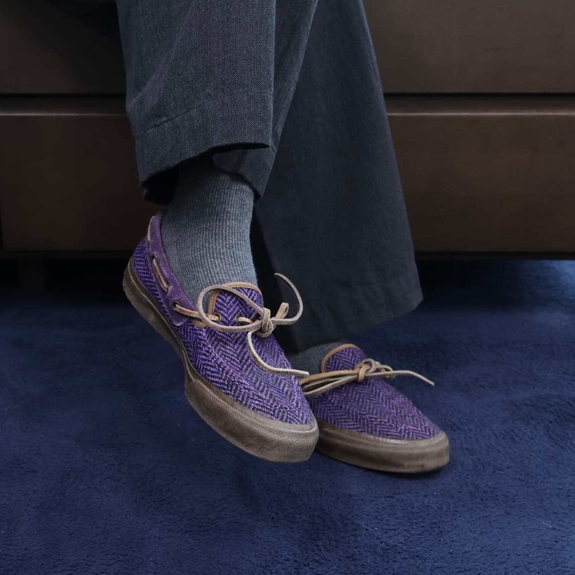 Needles x Harris Tweed boat shoes 상품이미지2