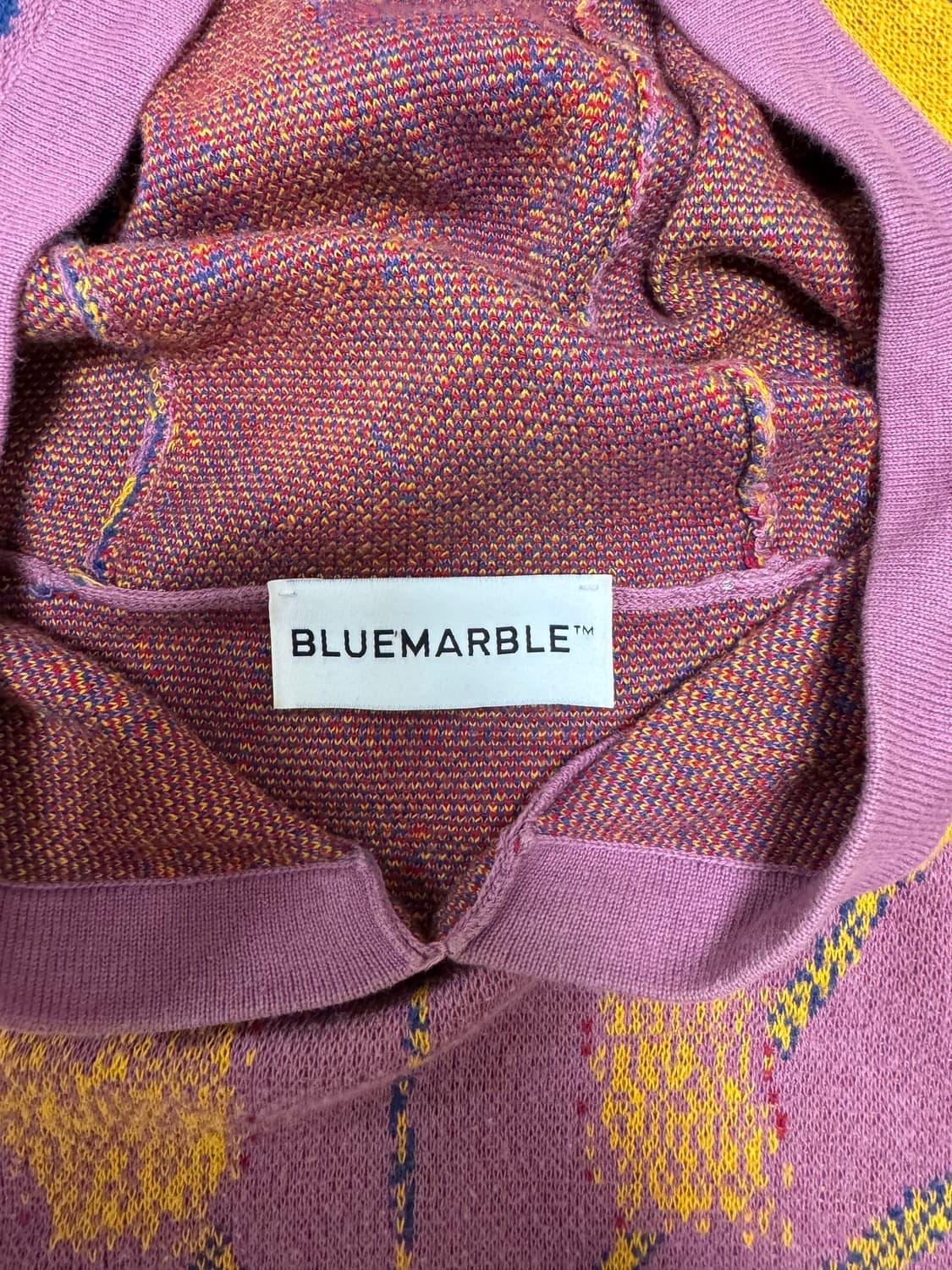 BLUEMARBLE graphic jacquard knit hoodie 상품이미지3