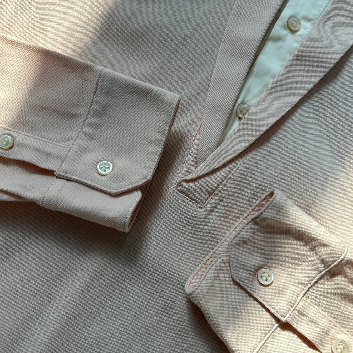 솔리드옴므 레이어드 핑크 긴팔티셔츠 상품이미지5