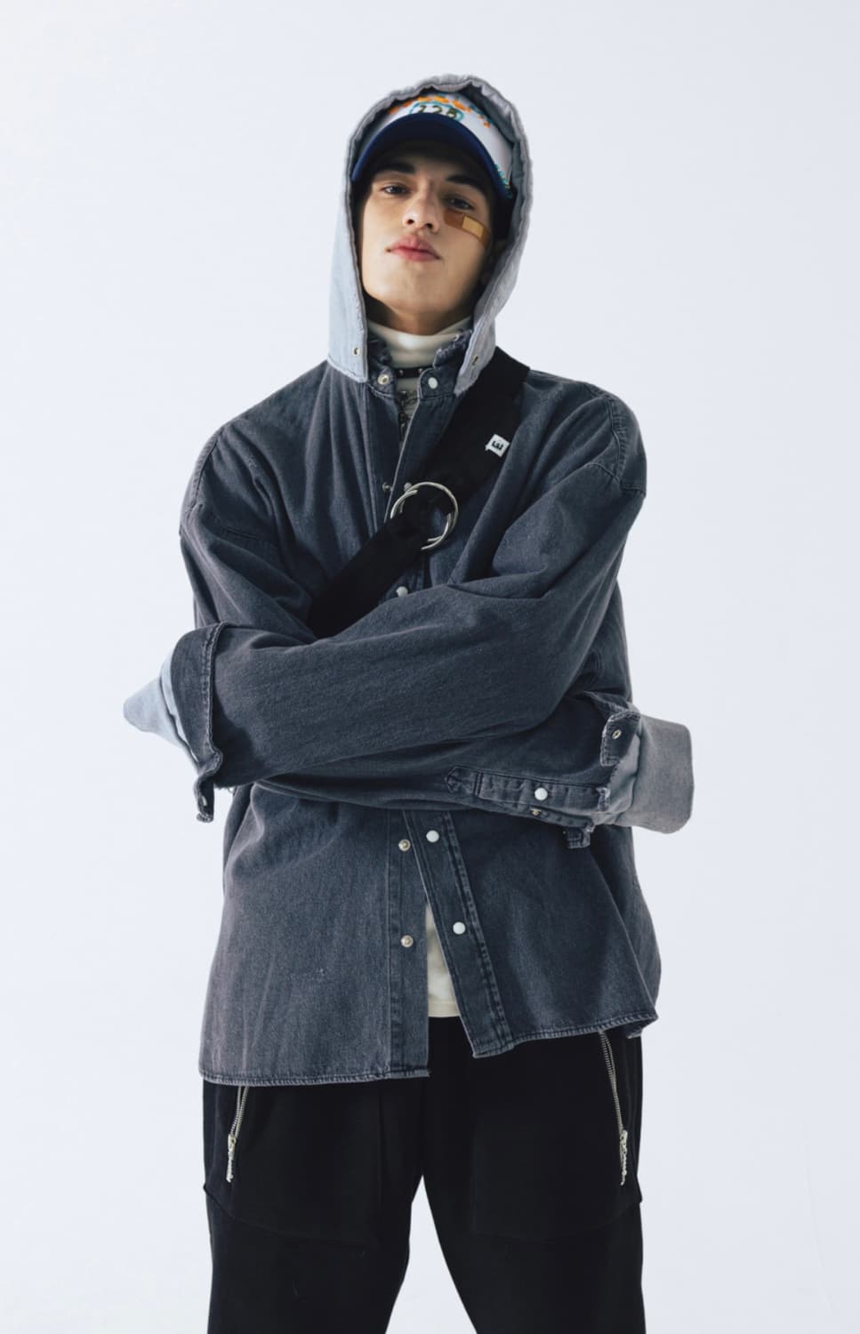 ESEELMI DOUBLE LAYERED DENIM SHIRT 상품이미지6
