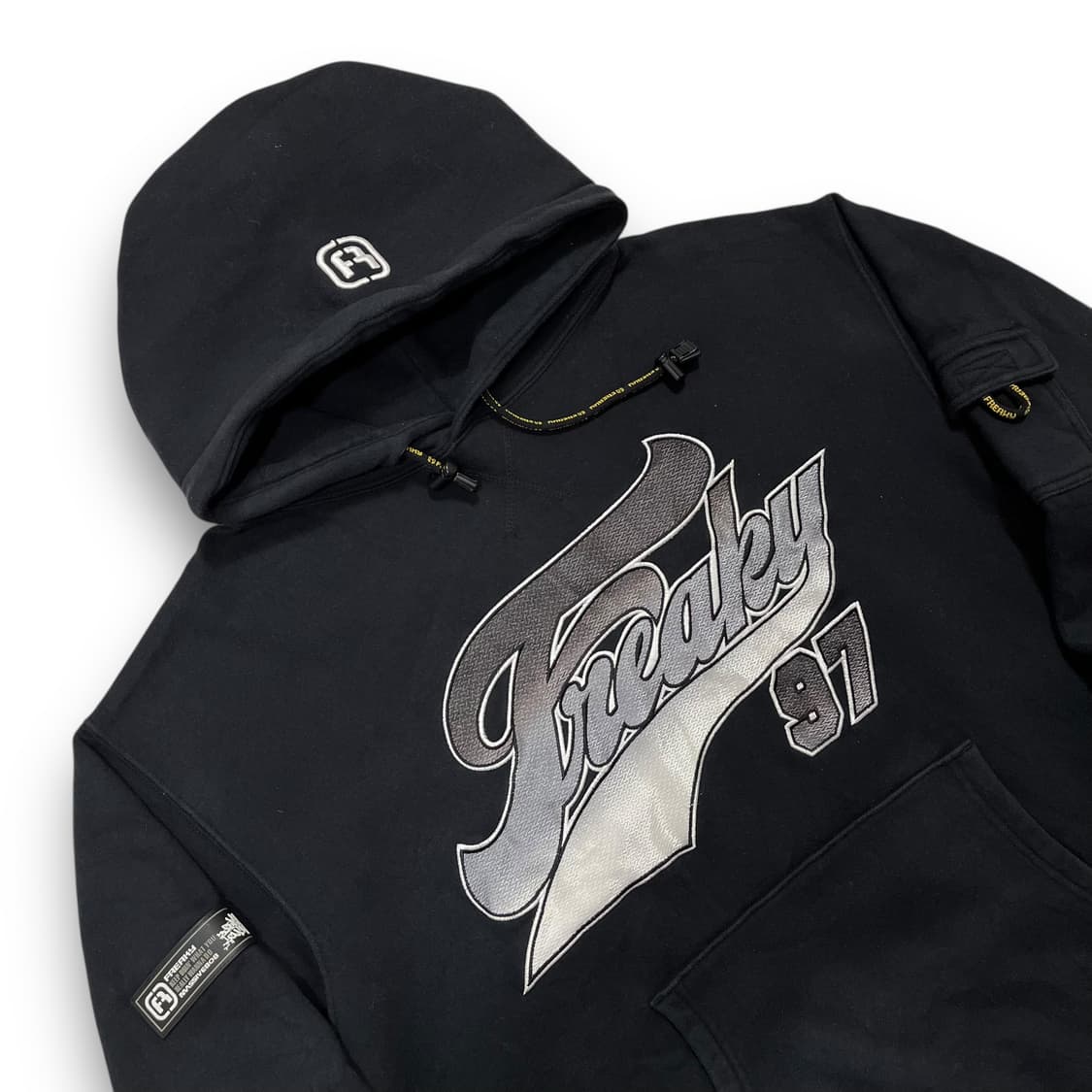 Freaky 97 넘버 실버 로고 올드스쿨 헤비코튼 후디 상품이미지2