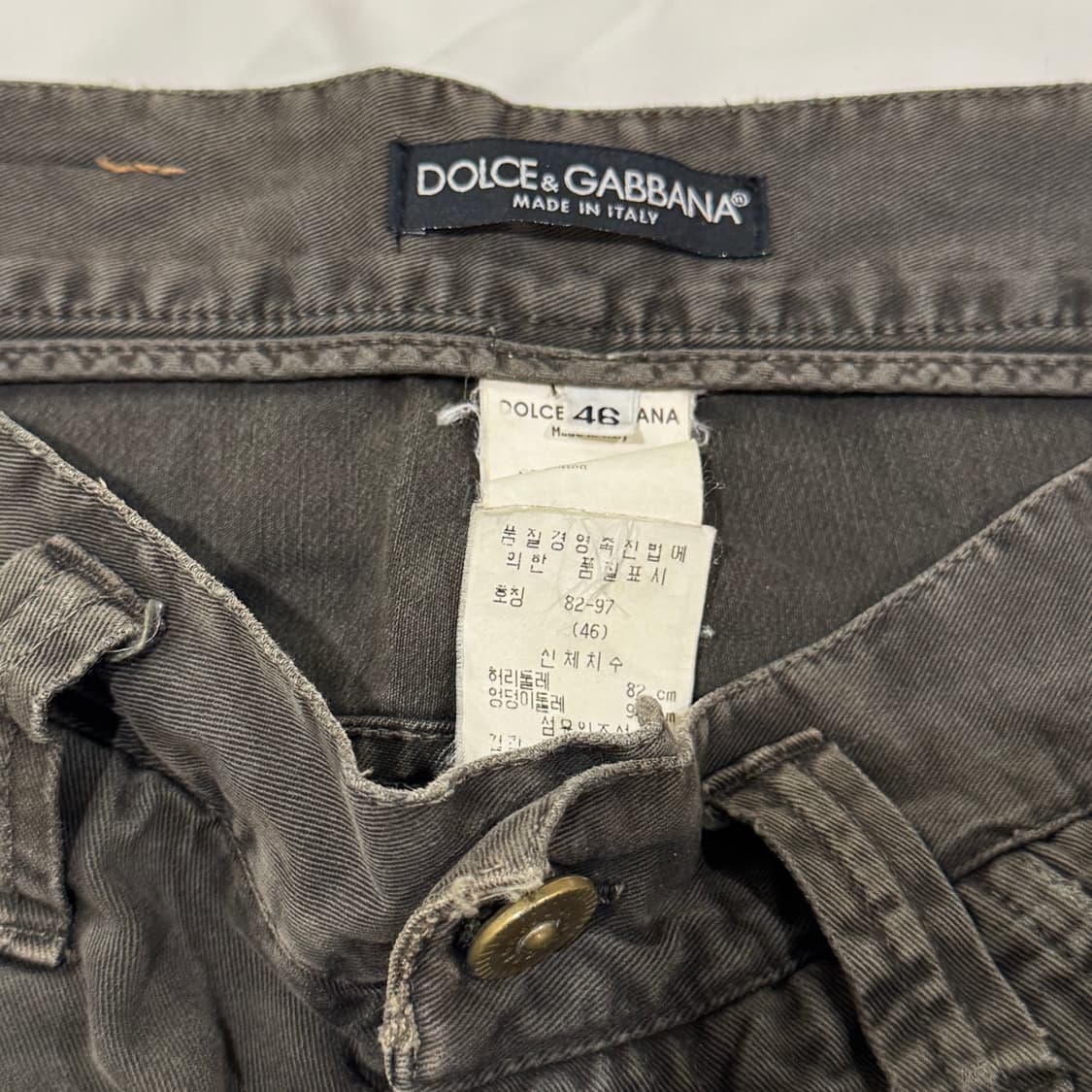 돌체앤가바나 빈티지 코튼 팬츠 46 상품이미지7
