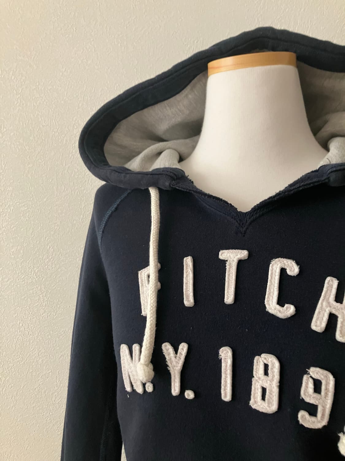 아베크롬비 네이비 로고후드티 딱붙 y2k후드티 상품이미지2