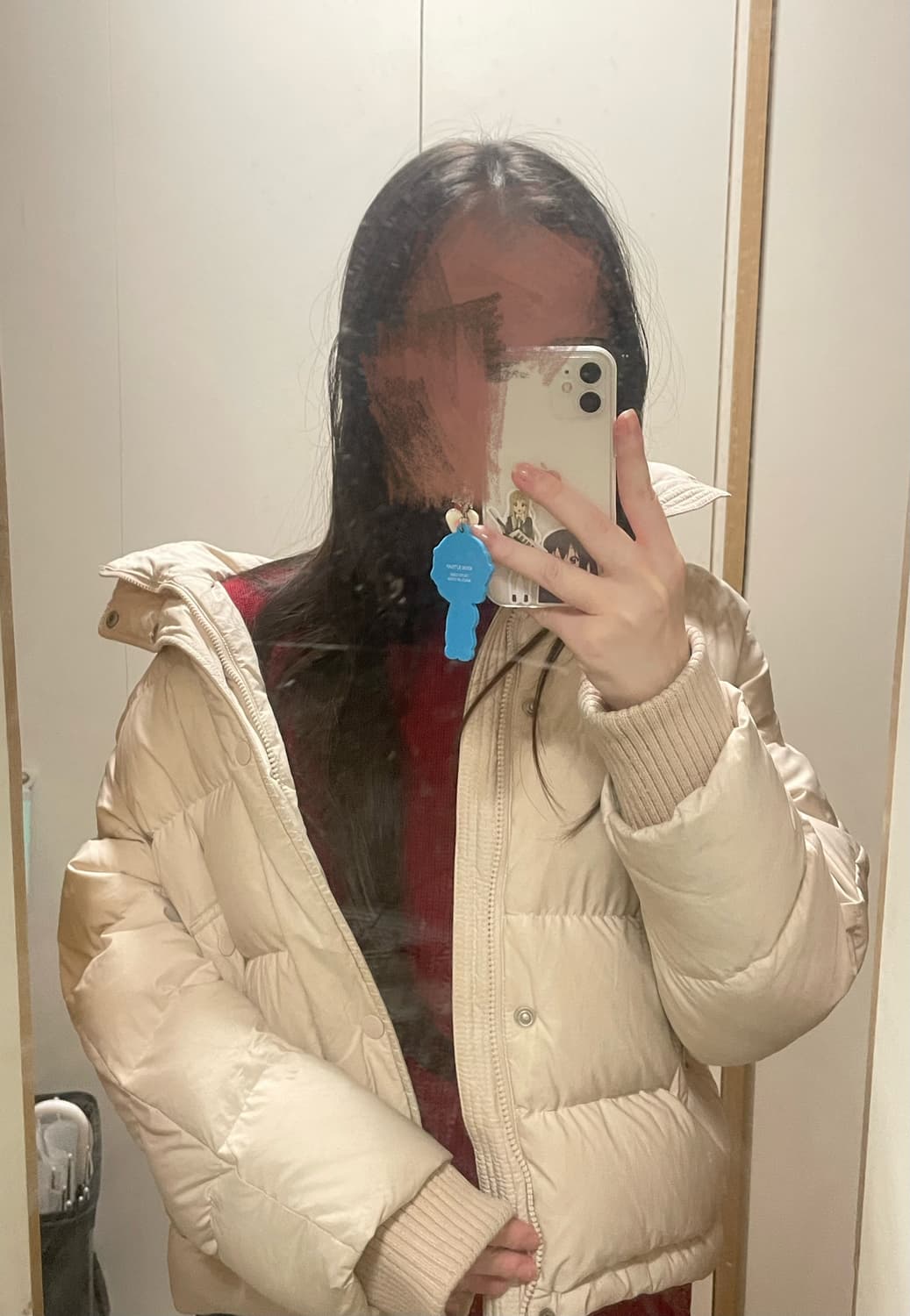 지프 아이보리 숏패딩 가오리핏 상품이미지2