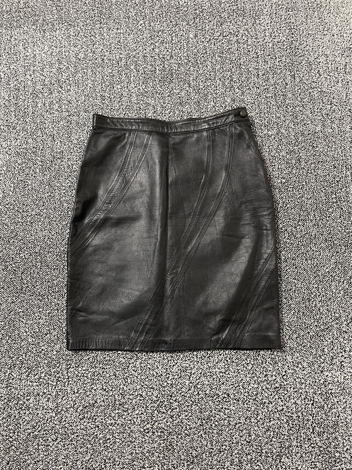 빈티지9. 에스콰이아 양가죽 레더 치마 미디 스커트 상품이미지1