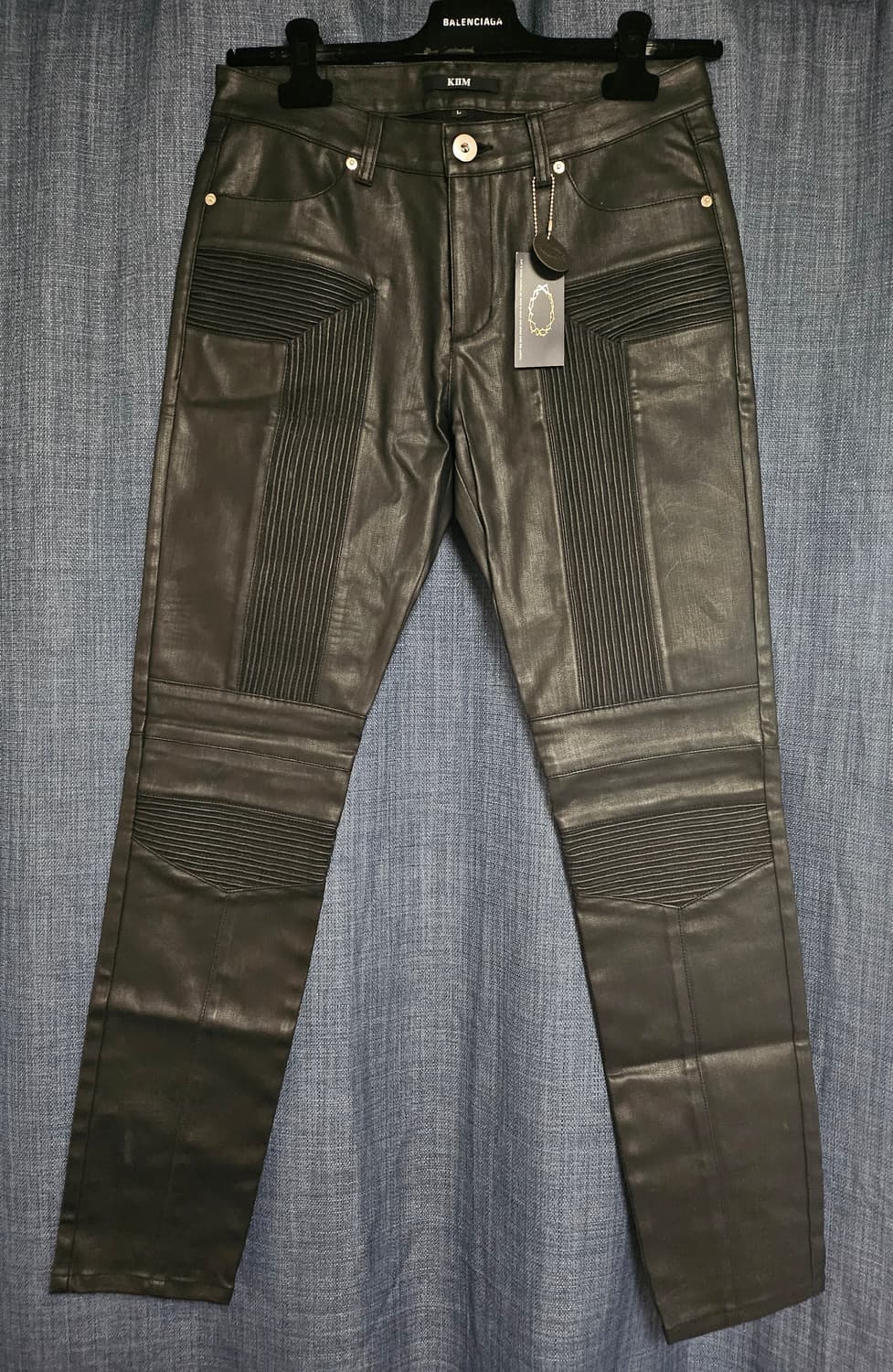 KIIM 코팅진 바이커 바지 상품이미지2