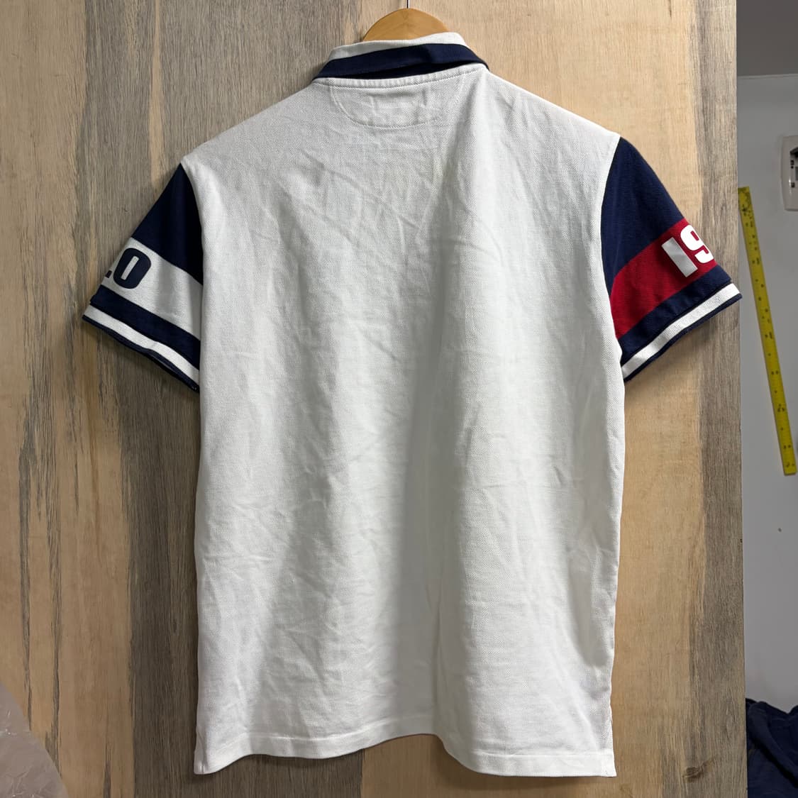 폴로 대대장 빅포니 치프키프 USA 1967 화이트 반팔 카라 티셔츠 M 상품이미지8