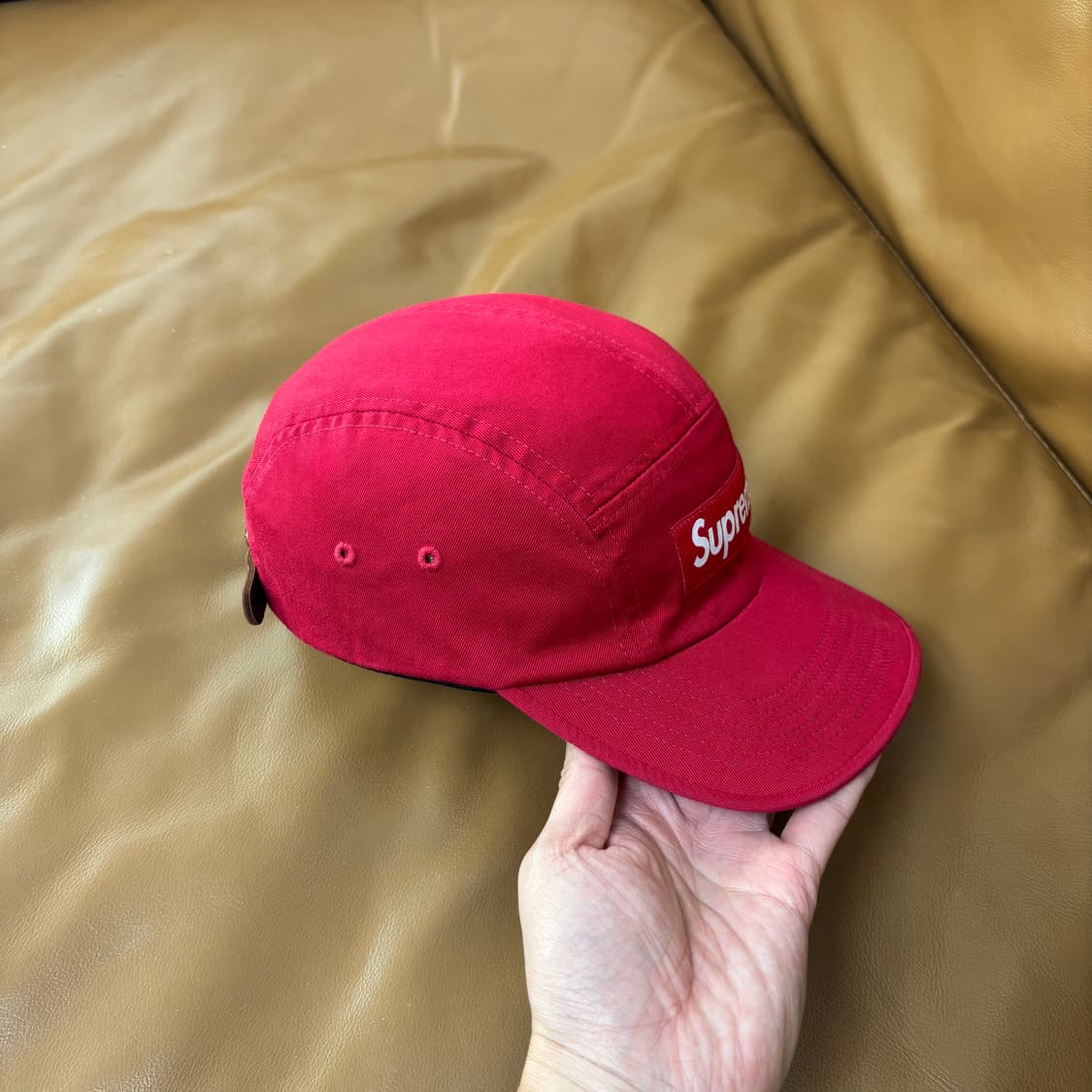 Supreme 슈프림 25ss 워시드 레드 캠프캡 모자 (Red) 상품이미지3