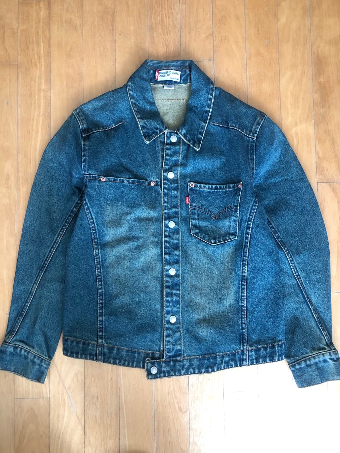 리바이스 엔지니어드진 빈티지 워싱 데님자켓 L 상품이미지1