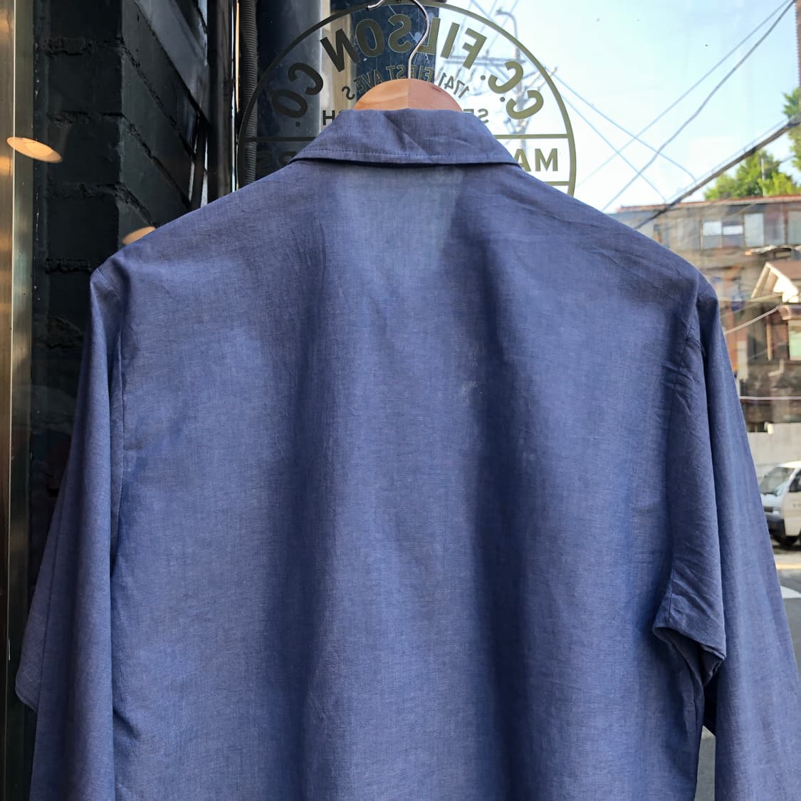 90s USN Chambray Shirt-M 상품이미지5