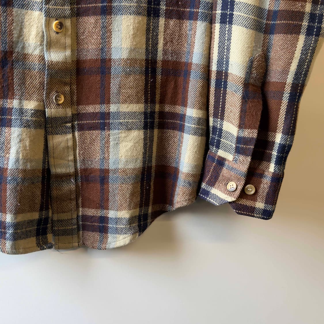 80s Sears 긴팔 체크 셔츠 상품이미지3