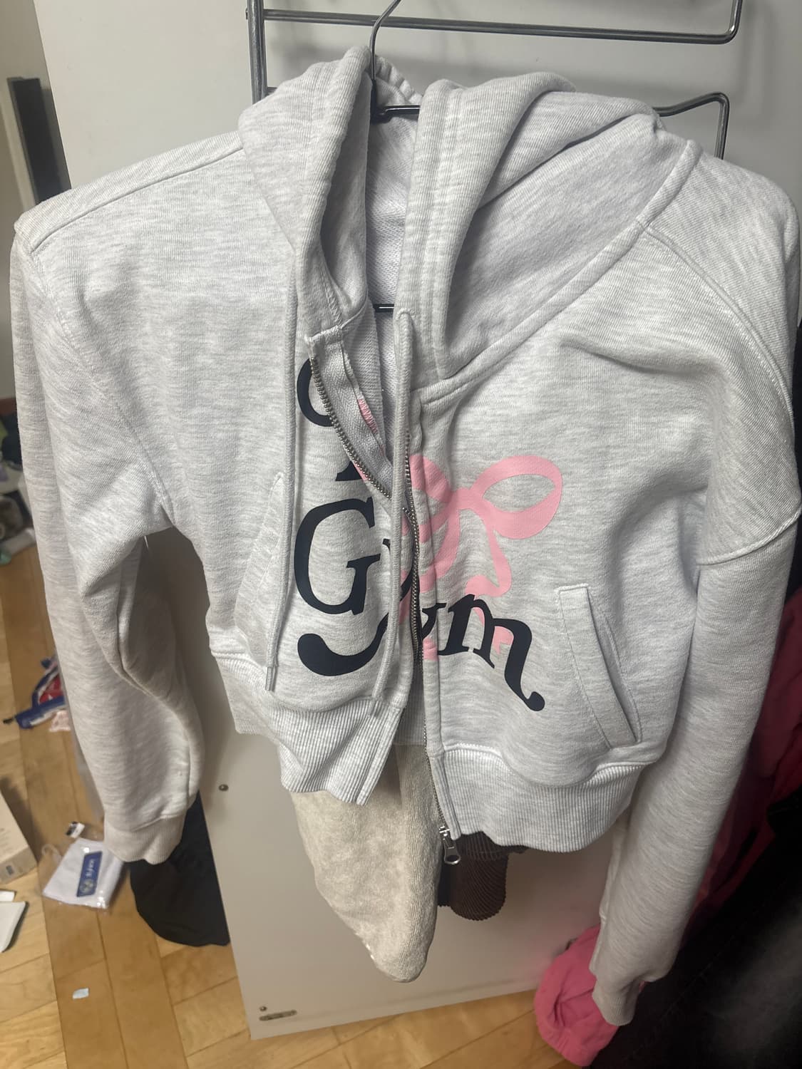 Hdex 크롭멜란지집업 상품이미지1