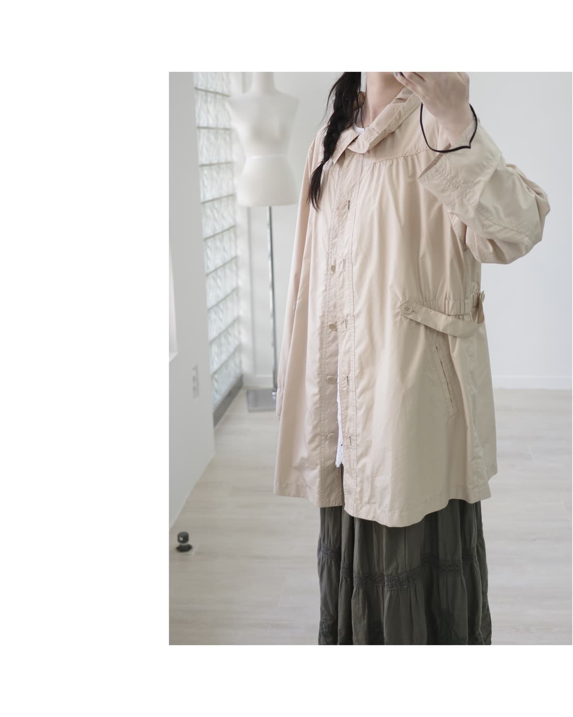 Topvalu light beige wind breaker 상품이미지2