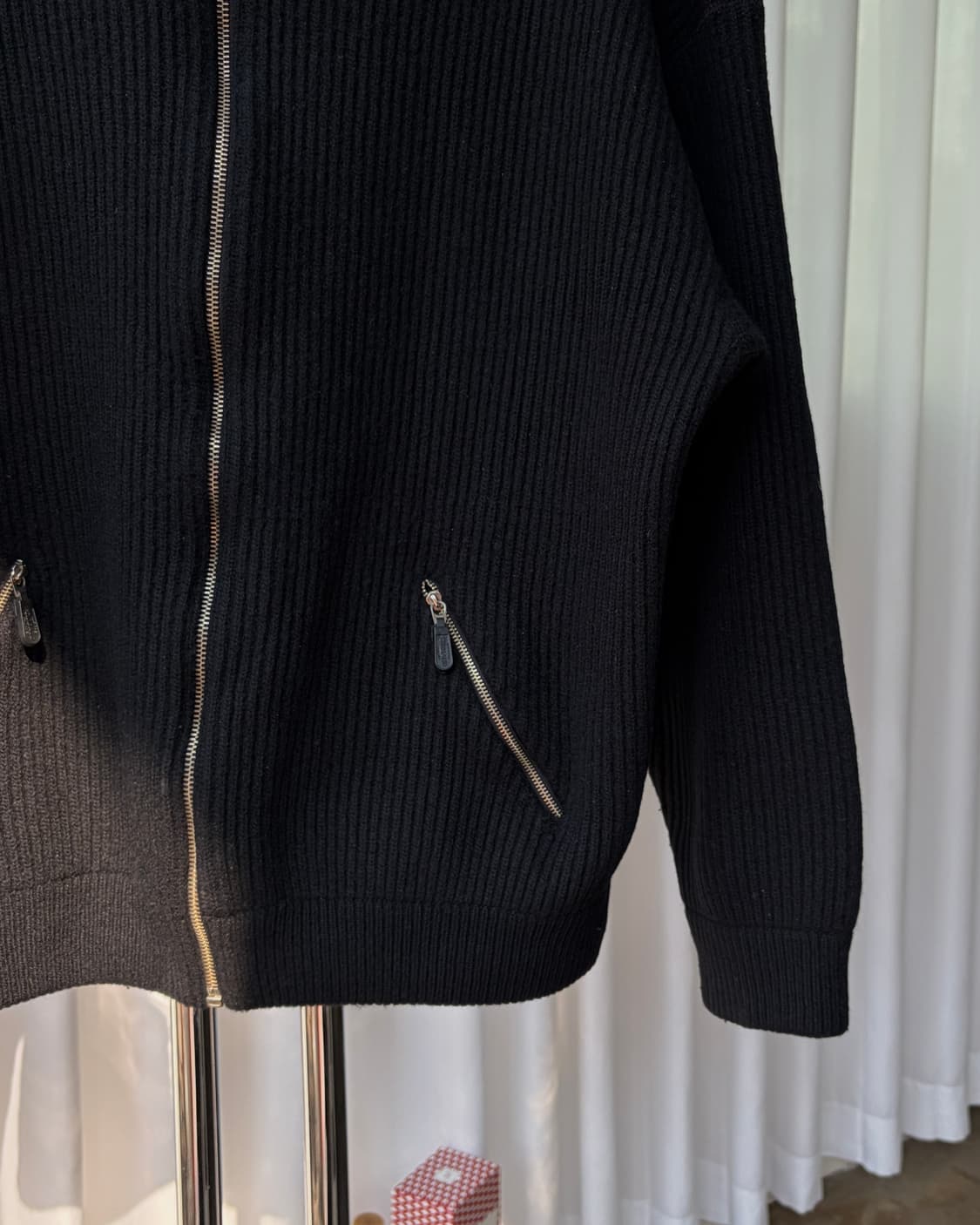 [L]마리떼 프랑소와 저버 90s 올드 스펠아웃 니트 집업 상품이미지8